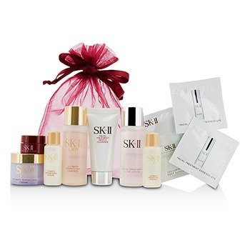 Travel Set: Cleanser 20g + Clear Lotion 30ml + Essence 30ml + Essence 10ml + Serum 10ml + Cream 15g + Eye Cream 2.5g