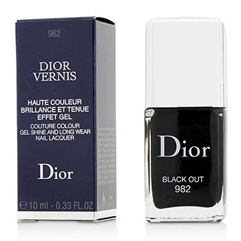 Dior Vernis Couture Colour Gel Shine & Long Wear Nail Lacquer - # 982 Black Out