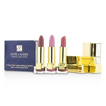 Travel Exclusive 3 Pure Color Long Lasting Lip Jewels: 3x Mini Lipstick (#16 Candy, #23 Fig, #55 Blushing)