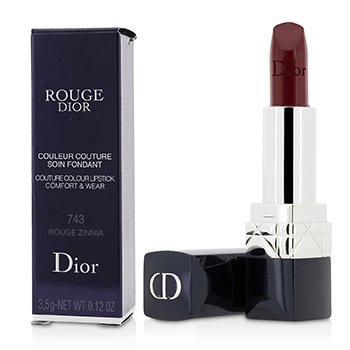 Rouge Dior Couture Colour Comfort & Wear Lipstick - # 743 Rouge Zinnia (Box Slightly Damaged)