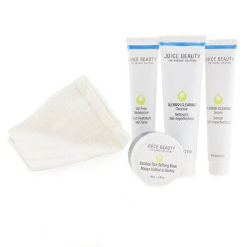Blemish Clearing Solutions Kit : Cleanser + Moisturizer + Mask + Washcloth (Unboxed)