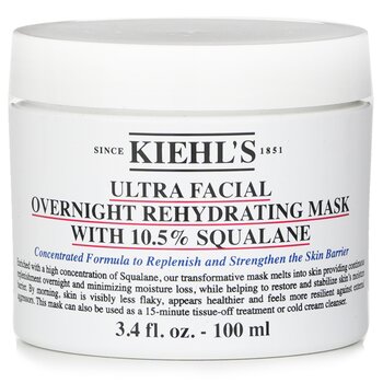 Kiehls Ultra Facial Overnight Rehydrating Mask With 10.5% Squalane