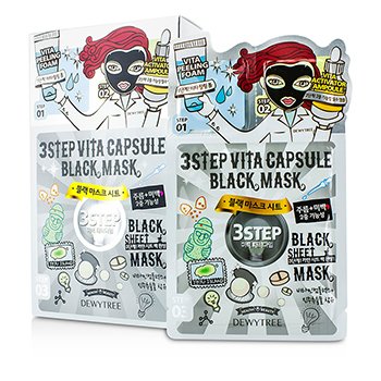 3 Step Black Sheet Mask - Vita Capsule