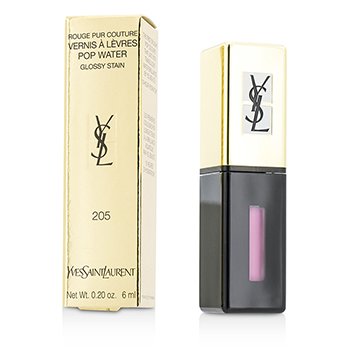 Rouge Pur Couture Vernis A Levres Pop Water Glossy Stain - #205 Pink Rain