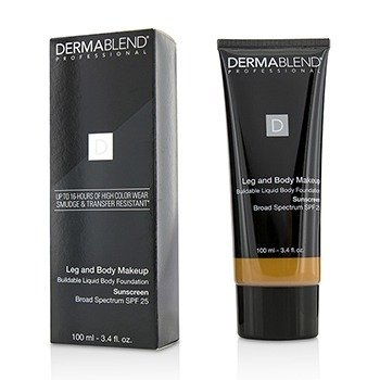 Dermablend Leg and Body Make Up Buildable Liquid Body Foundation Sunscreen Broad Spectrum SPF 25 - #Tan Golden 65N