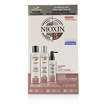 Nioxin 3D Care System Kit 3 - For Colored Hair, Light Thinning, Balanced Moisture