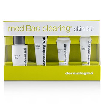 MediBac Clearing Skin Kit: Clearing Skin Wash + Sebum Clearing Masque + Overnight Clearing Gel + Oil Control Lotion