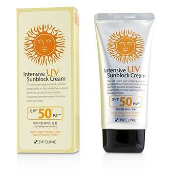 3W Clinic Intensive UV Sunblock Cream SPF 50+ PA+++