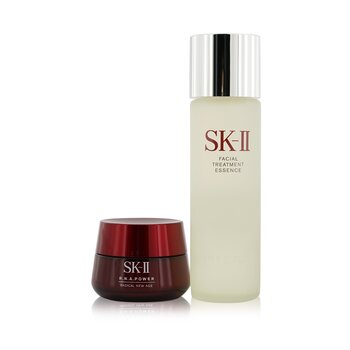 SK II Ageless Beauty Essentials Set: R.N.A. Power Moisturizing Cream 80ml + Facial Treatment Essence 230ml