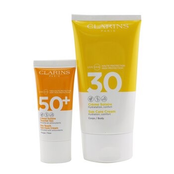 Golden Summer Sunday Gift Set: Sun Care Body Cream SPF 30 150ml+ Dry Touch Sun Care Cream For Face SPF 50 30ml