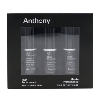 Anthony High Performance Age Defying Trio Set: Vitamin C Facial Serum 15ml +Vitamin A Facial Lotion 15ml + Eye Cream 15ml