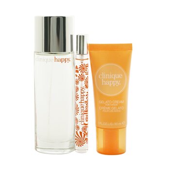 Clinique Wear It & Be Happy Coffret: Perfume Spray 50ml + Gelato Hand Cream 30ml + Perfume Spray 10ml