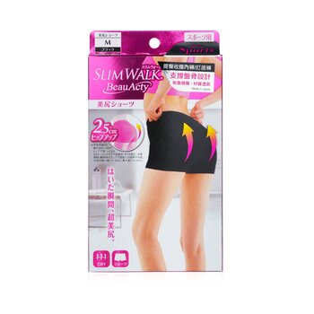 SlimWalk Buttocks Shorts for Sports, #Black (Size: M)