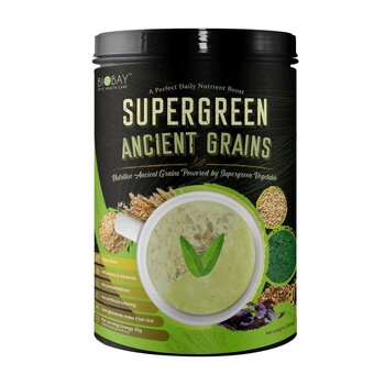 Biobay Supergreen Ancient Grains (850g) Nutritional Healthy Drinks, Rich in Fiber & Support Colon Detox