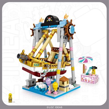Loz LOZ Dream Amusement Park Series - Pirate Ship Building Bricks Set