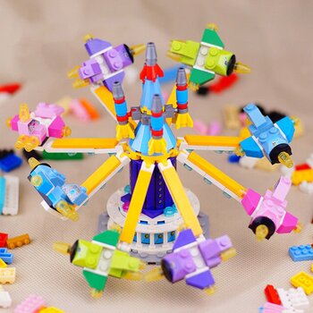 Loz LOZ Dream Amusement Park Series - Rotary Aircraft Building Bricks Set