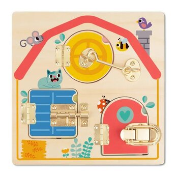 Tooky Toy Co Latches Activity Board - Farm