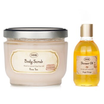 Body Scrub - Rose Tea & Shower Oil - Ginger Orange