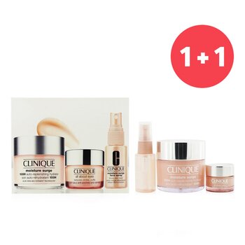 Clinique 【1+1 Set】Moisture Surge Set: Moisture Surge 100H 125ml+ All About Eyes 15ml+ Moisture Surge Face Spray Thirsty Skin Relief 30ml