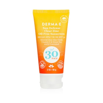 Derma E Sun Defense Clear Zinc Oil Free Sunscreen SPF 30 - Face (Exp.Date 31 Jan 2027)