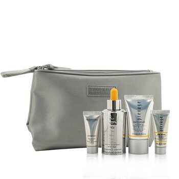 Prevage Intensive Repair Anti-Aging Solutions 4-Pieces Set: Intensive Repair Daily Serum 30ml + Moisture Cream SPF 30 15ml + City Smart Broad Spectrum SPF 50 5ml + Skin Renewal Booster 5ml + Bag
