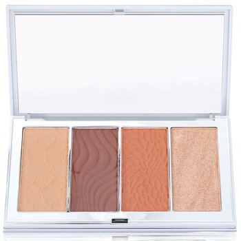 4 in 1 Skin Perfecting Powders Face Palette (1x Setting Powder, 1x Bronzer, 1x Highlighter, 1x Blush) - # Dark Deep