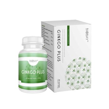 Biobay Ginkgo Plus (60's x 520mg) Ginkgo Biloba Extract for Brain Memory Booster, Blood Circulation