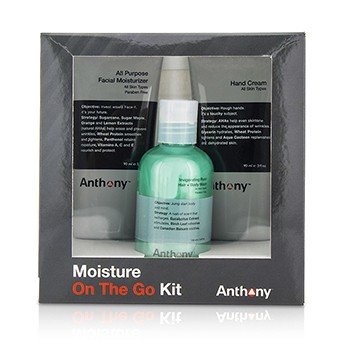 Moisture On The Go Kit: All Purpose Facial Moisturizer 90ml + Invigorating Rush Hair & Body Wash 100ml + Hand Cream 90ml